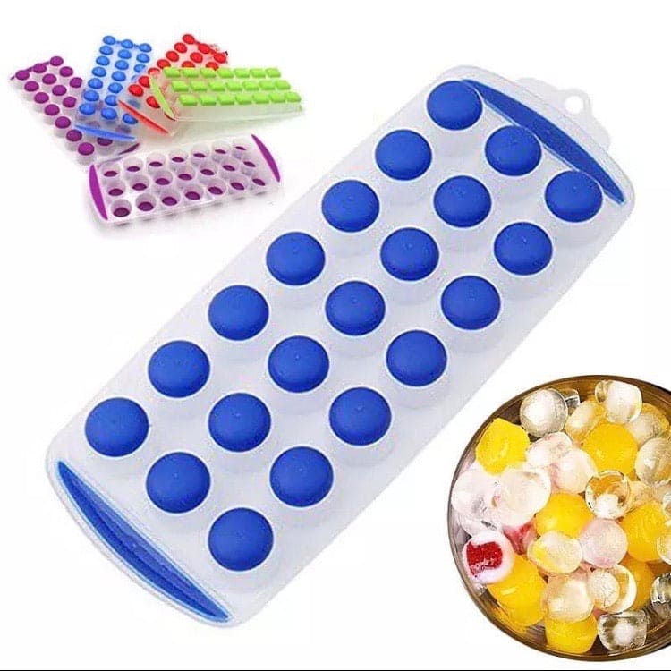 Silicone Pop Up Ice Cube Tray, Round Mini Ice Cube Trays Silicone Pop Up Ice Cube Tray, Round Mini Ice Cube Trays